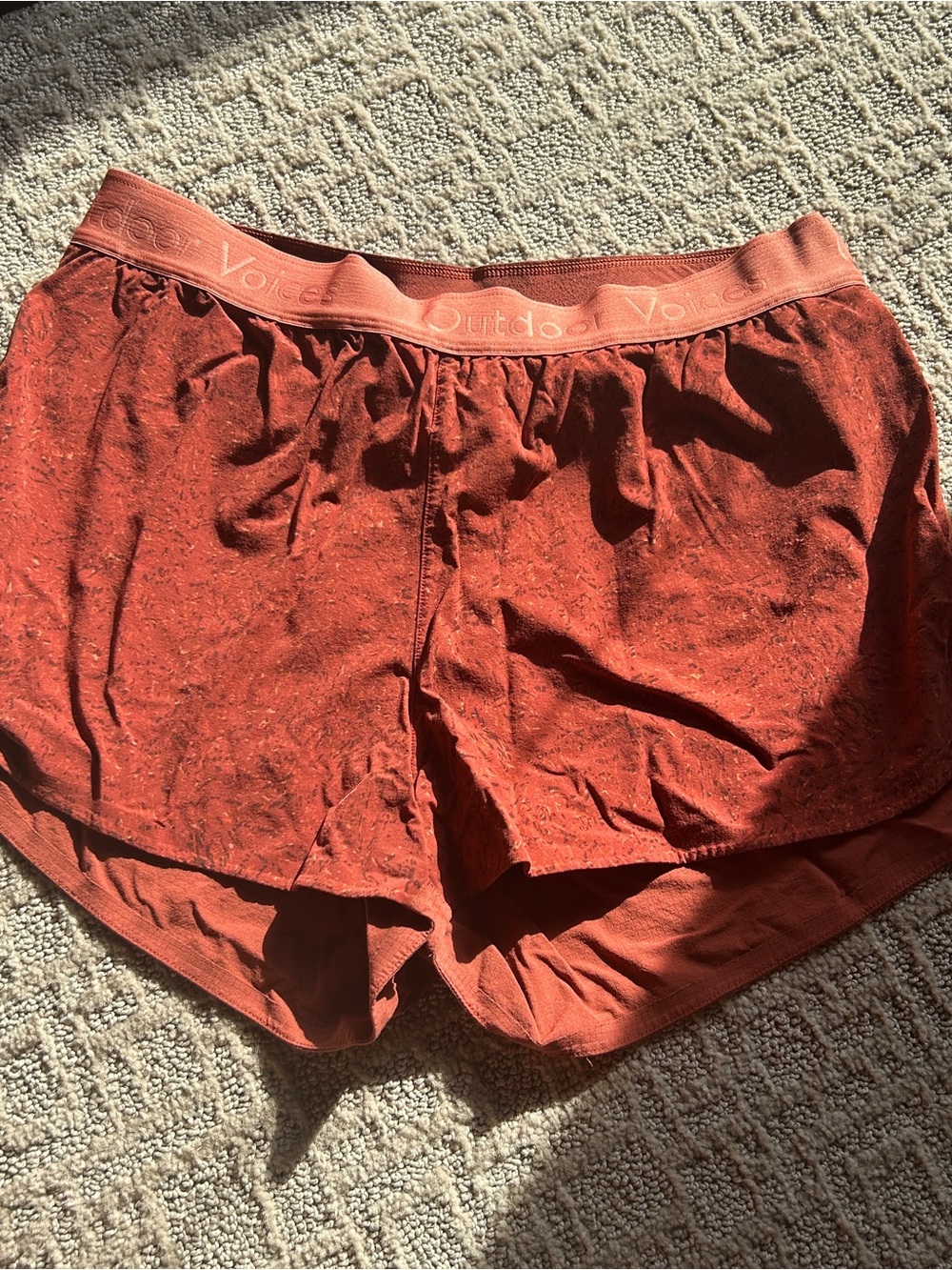 Outdoor Voices Women's Burnt Orange Athletic Shorts